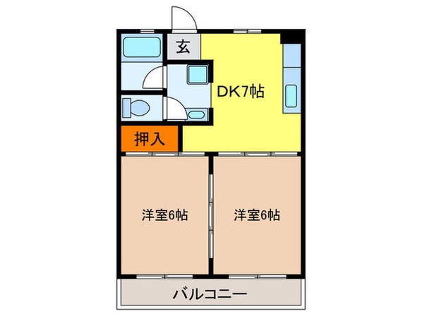 シャトー朝霧の物件間取画像